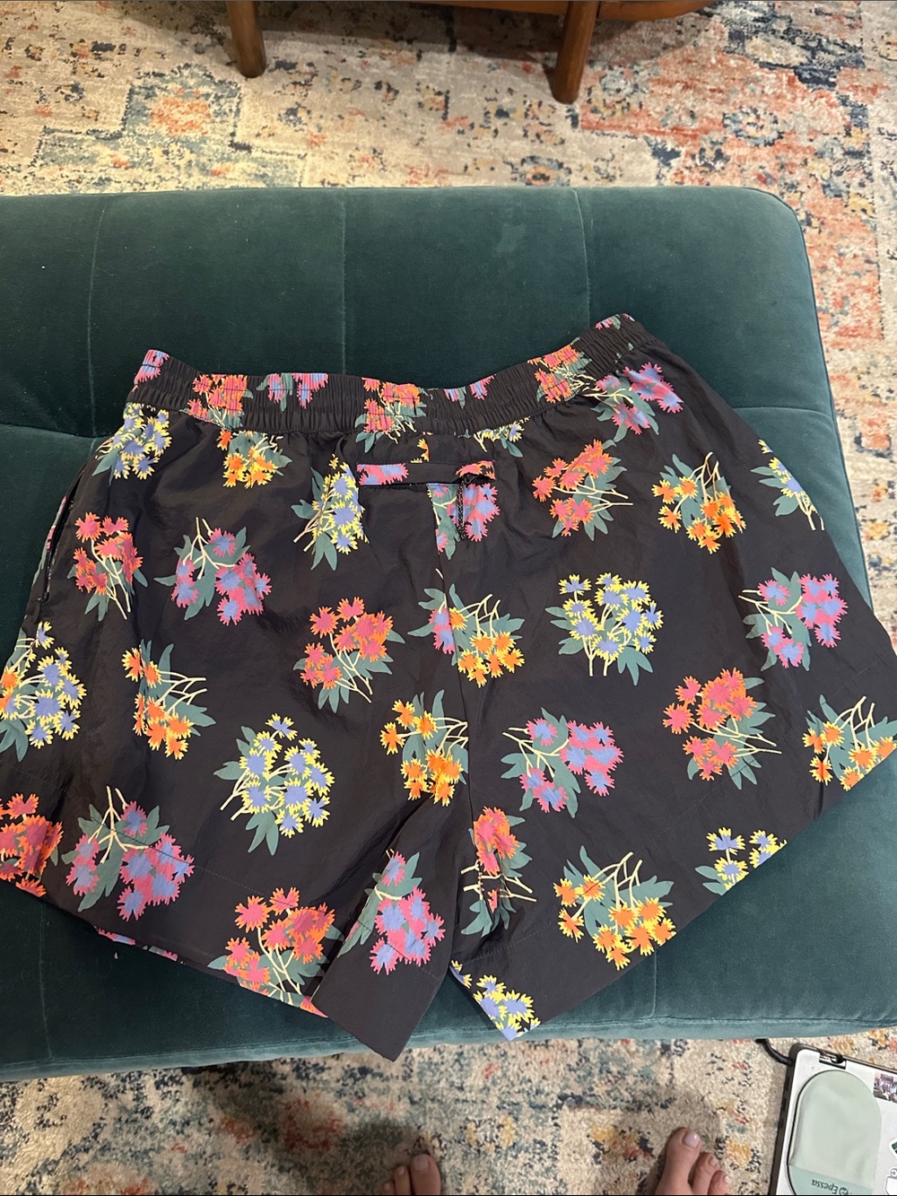 THE GREAT. Floral Print Athletic Shorts - from THE GREAT Outdoors release. - Picture 4 of 4